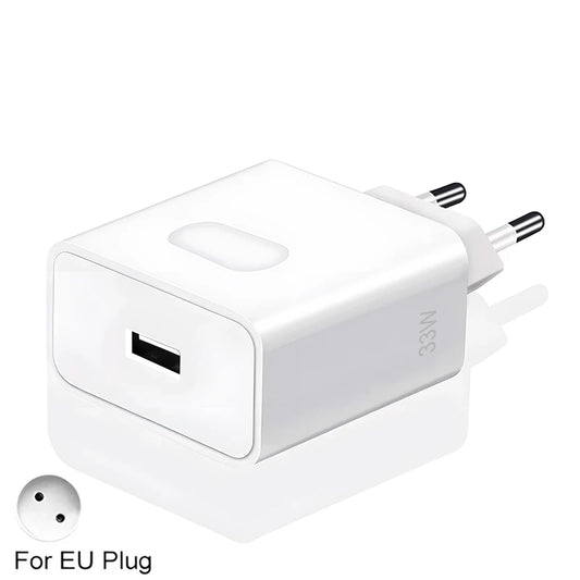 For OPPO 33W USB Charger Fast Charging Quick Charge 3.0 Mobile Plug Phone Charger Adapter for Iphone Samsung Xiaomi Redmi Huawei