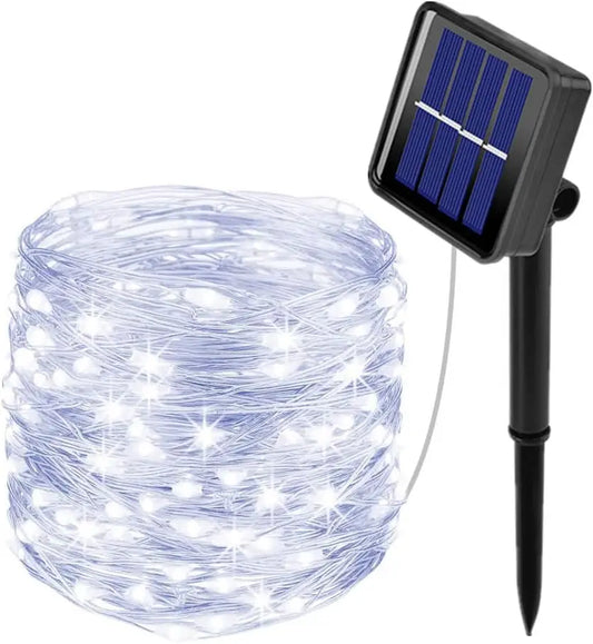 Guirlande Solaire D'Extérieur 32M 300LED, Lampe Féerique Étanche Pour Lampes Décoratives Étanches Dans La Cour, Le Jardin Et La Noël