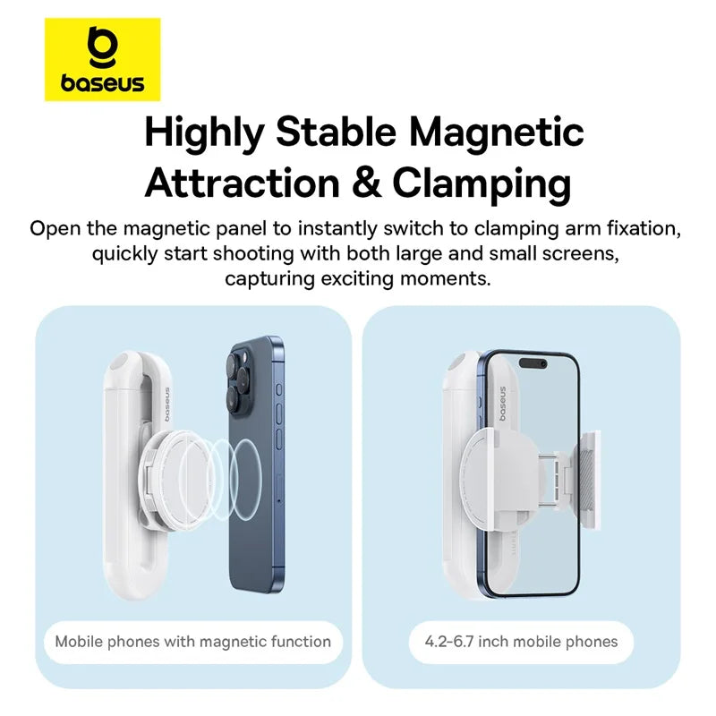 Phone Selfie Stick Magnetic Bluetooth Wireless Gimbal Stabilizer Holder for Iphone 16 Pro Vlog Live Shooting Phone Stand