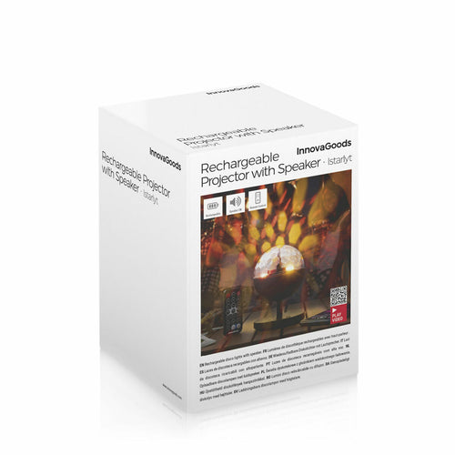 Boule Disco LED Rotative avec Enceinte Bluetooth Rechargeable