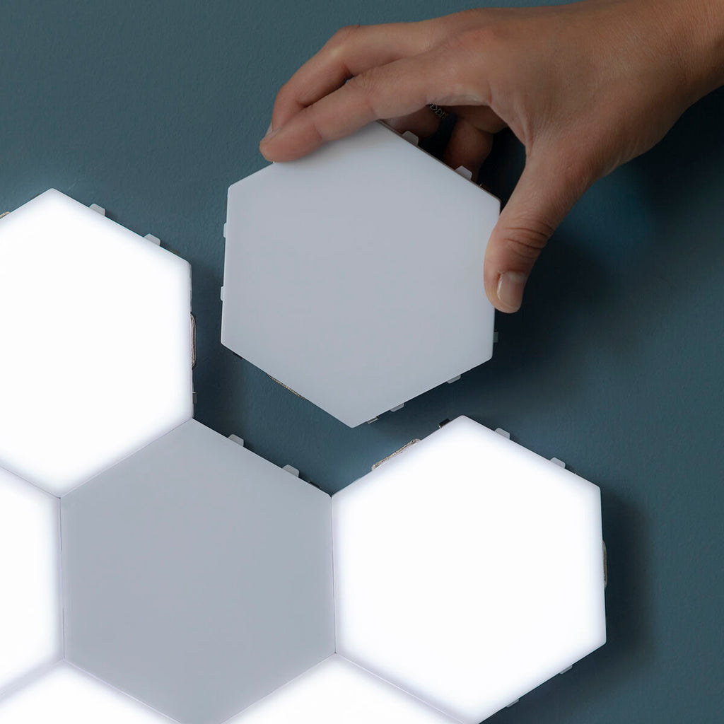 Panneaux LED hexagonaux tactiles magnétiques, kit de 3 – Quivexa (photo 6)