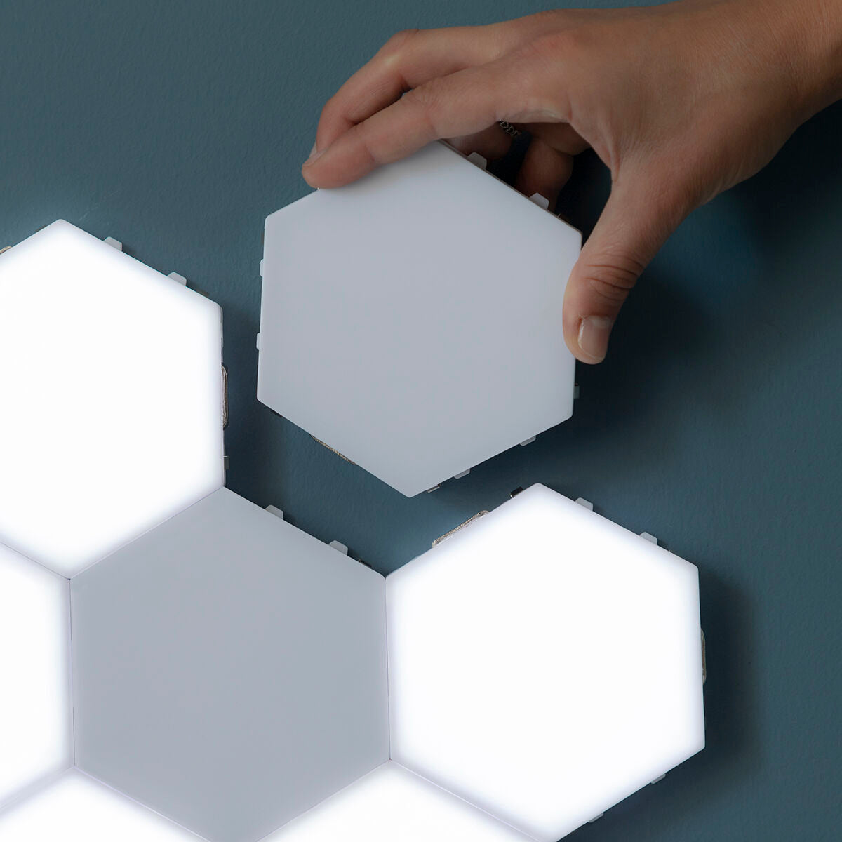 Panneaux LED hexagonaux tactiles magnétiques, kit de 3 – Quivexa (photo 6)
