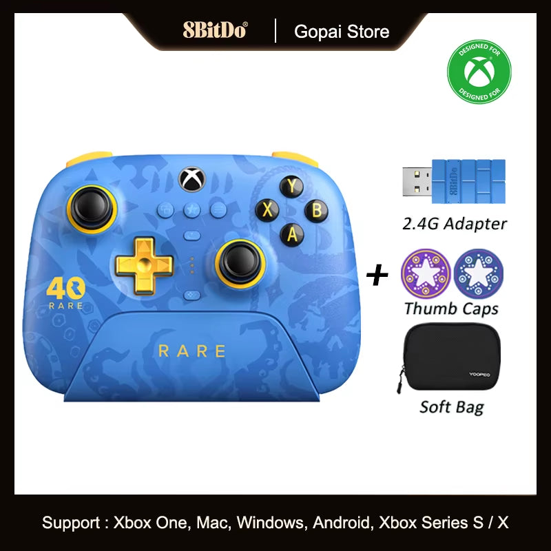 8Bitdo Ultimate-3-Mode Controller - Rare 40Th Anniversary Edition for Xbox Series X|S & Xbox One, Apple, Windows PC & Android