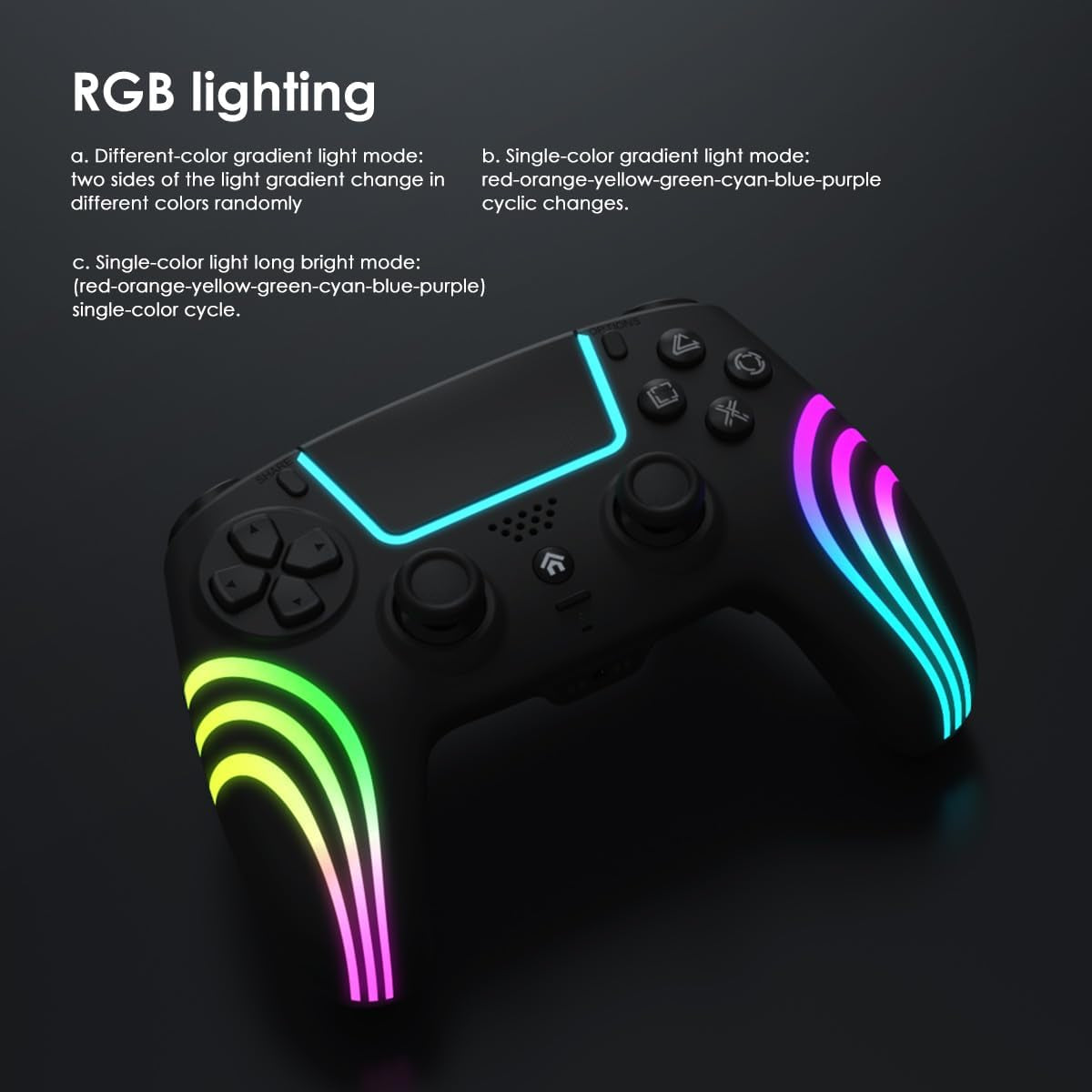 Manette Sans Fil Pour PS5, Controller Pour PS5, Avec Joystick Hall, Prise Audio, Vibration, Pavé Tactile, Six Axes, Manette Pour Ps5/Slim/Pro/Pc