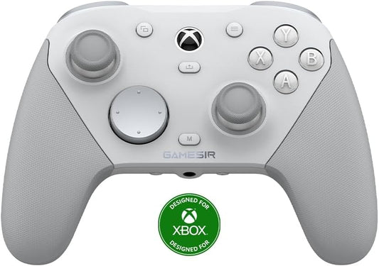 G7 Pro Manette 1000Hz Avec Station De Recharge : Xbox Series X|S, Xbox One, Win 10/11 & Android - Joysticks TMR, Triggers Réglables & 4 Boutons Programmables - Méca Blanc