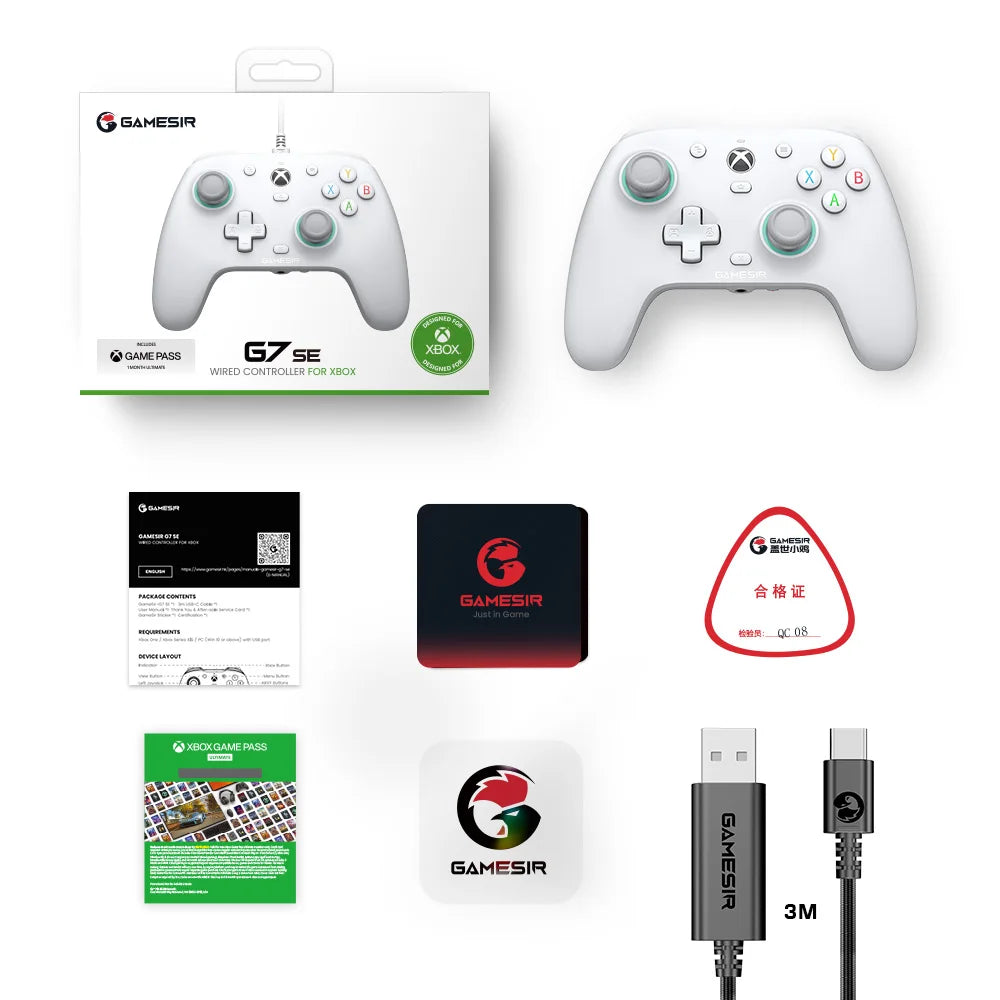 Gamesir G7 SE Xbox Gaming Controller Wired Gamepad for Xbox Series X, Xbox Series S, Xbox One, with Hall Effect Joystick Para Pc