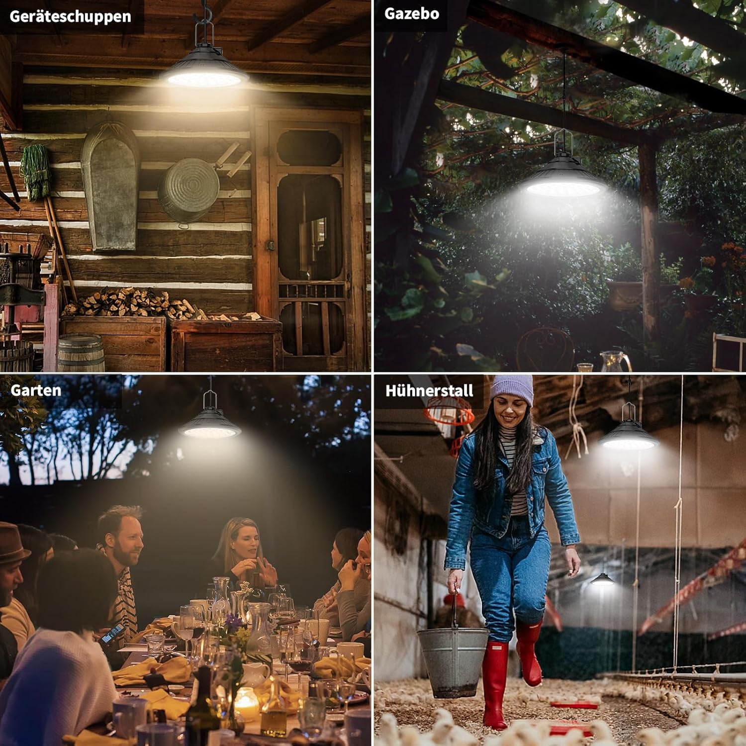 Lampes Solaires À Suspendre Pour L'Extérieur Et L'Intérieur - 4500 Mah - 3 Couleurs/4 Modes - Lampes LED Solaires Avec Télécommande - Étanche IP66 - Chargement USB - Lampe Suspendue Pour