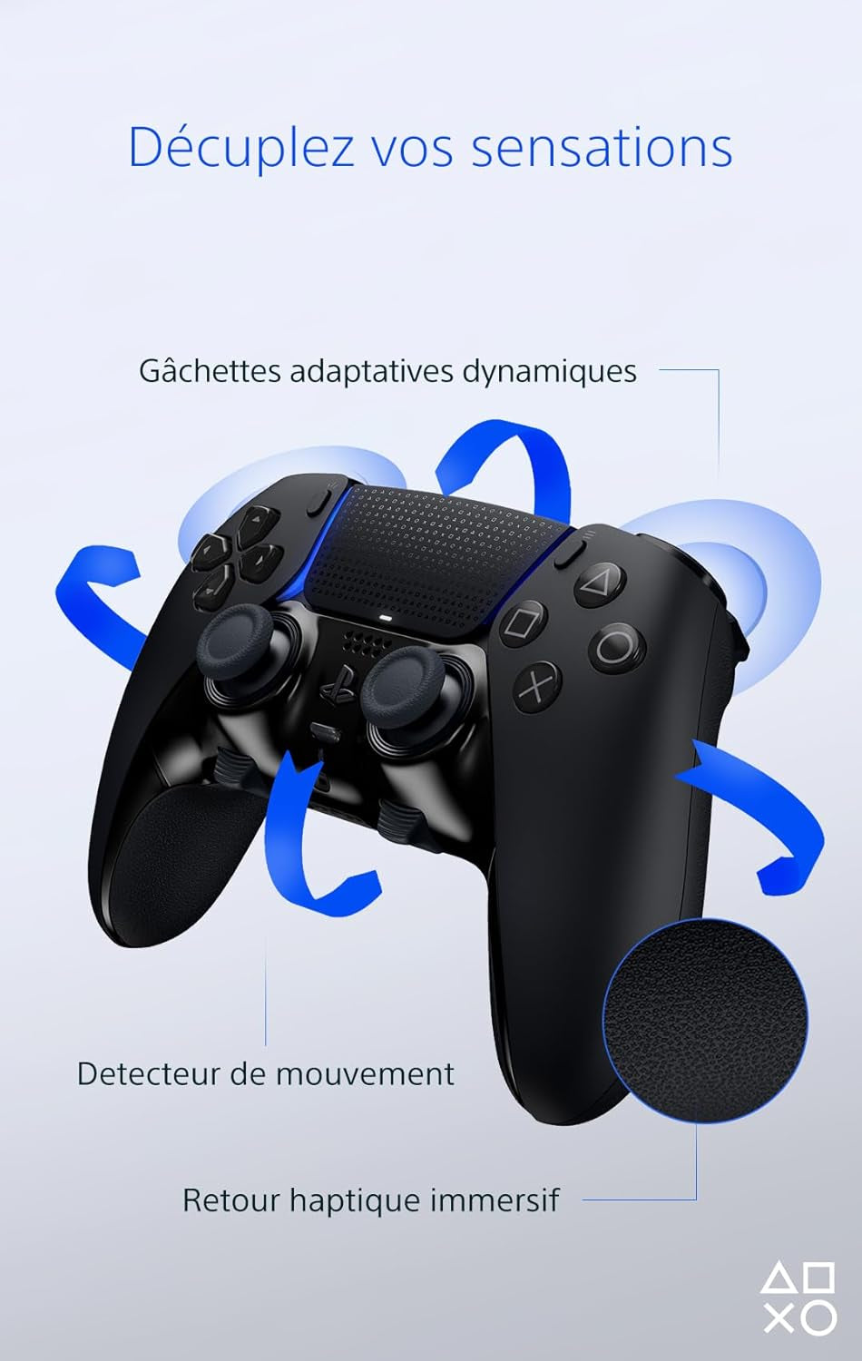 Sony, Manette Dualsense Edge Officielle Pour PS5, Sans Fil, Commandes Ultra-Personnalisables + Profils Interchangeables + Confort Amélioré, Boîte De Transport Incluse, Couleur : Noire