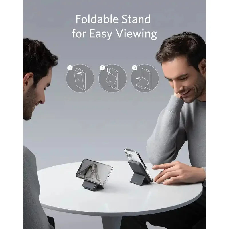 622 Magnetic Battery (Maggo), 5,000Mah Foldable Magnetic Wireless Portable Charger with Stand and USB-C Port, Magsafe
