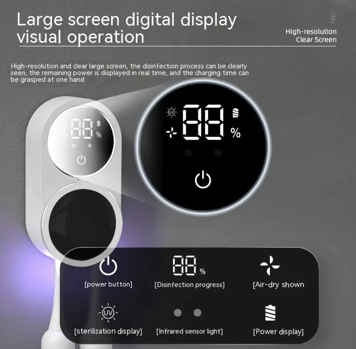 Stérilisateur UV pour Brosses à Dents - Élimine 99,9% des Bactéries