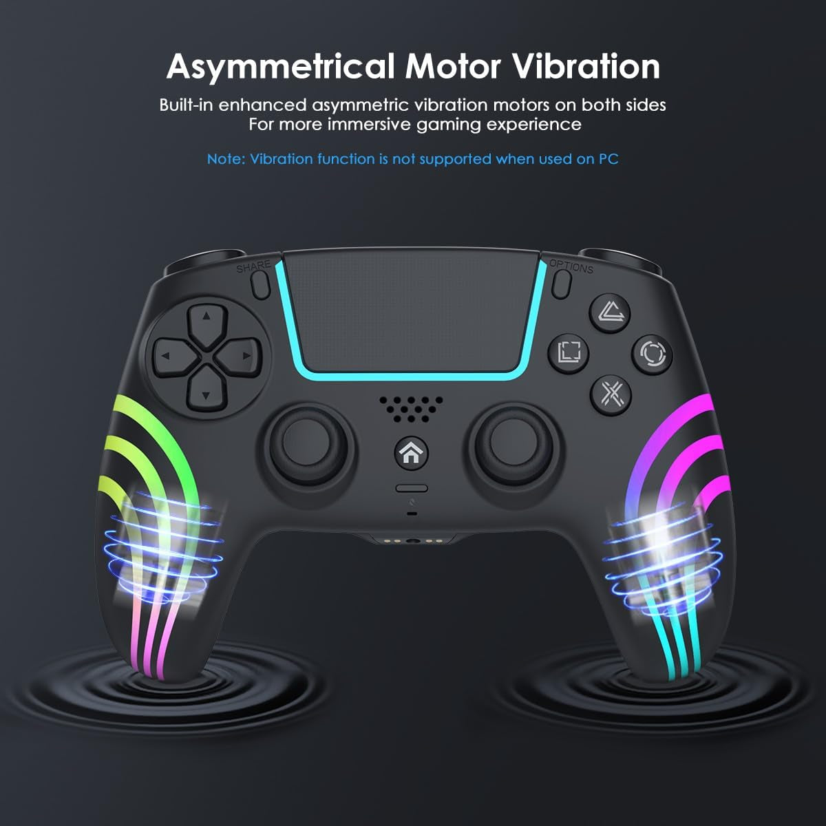 Manette Sans Fil Pour PS5, Controller Pour PS5, Avec Joystick Hall, Prise Audio, Vibration, Pavé Tactile, Six Axes, Manette Pour Ps5/Slim/Pro/Pc