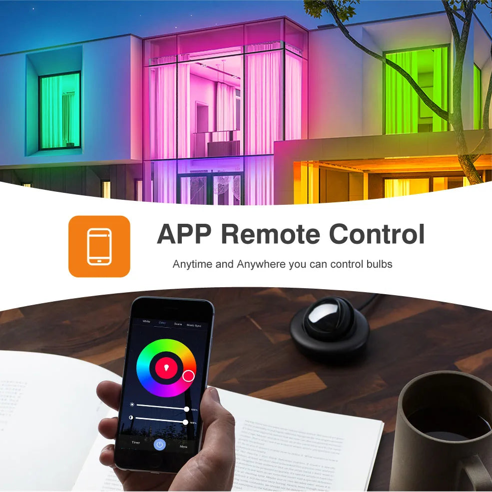 Ampoule LED Connectée RGB E27 - Compatible Alexa & Google Home