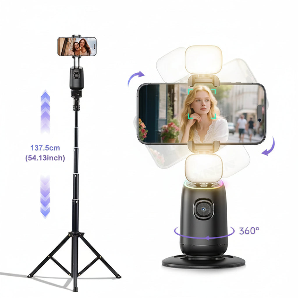 Stabilisateur AI Bluetooth P05 – Trépied Selfie Professionnel pour Smartphone