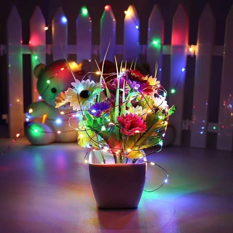 Guirlande Solaire D'Extérieur 32M 300LED, Lampe Féerique Étanche Pour Lampes Décoratives Étanches Dans La Cour, Le Jardin Et La Noël