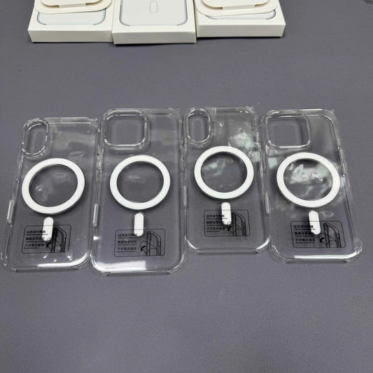 For Magsafe Original Transparent Phone Case for Iphone 17 16 15 14 13 12 Pro Max plus Wireless Charging Animation PC Phone Cover