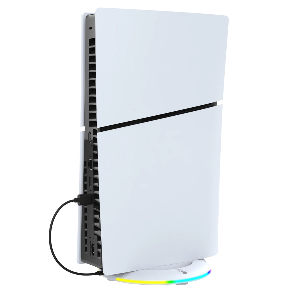 Support Vertical RGB pour PS5 Slim | 14 Modes d'Éclairage – Disc & Digital
