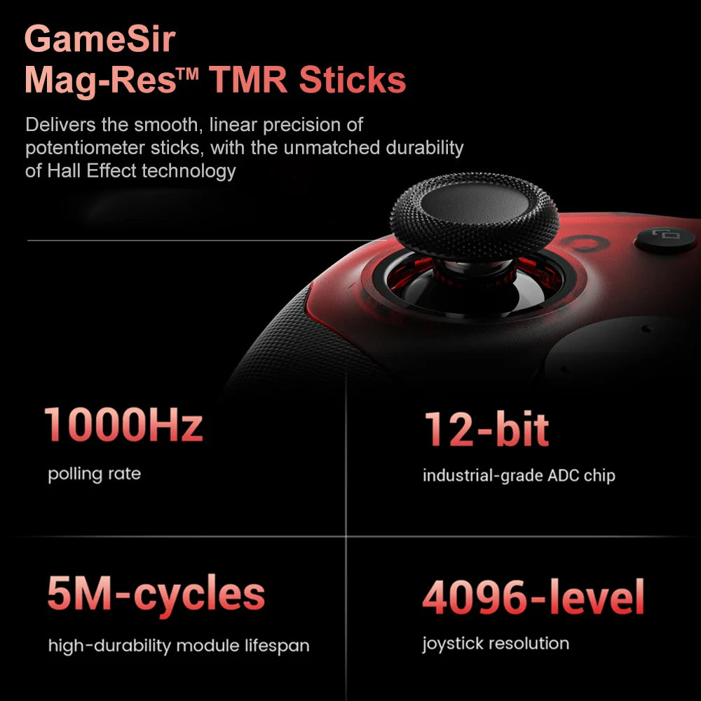 Manette GameSir G7 Pro Tri-Mode – Xbox, PC & Android, Joysticks TMR Hall Effect, Sans Fil 2.4G & Bluetooth