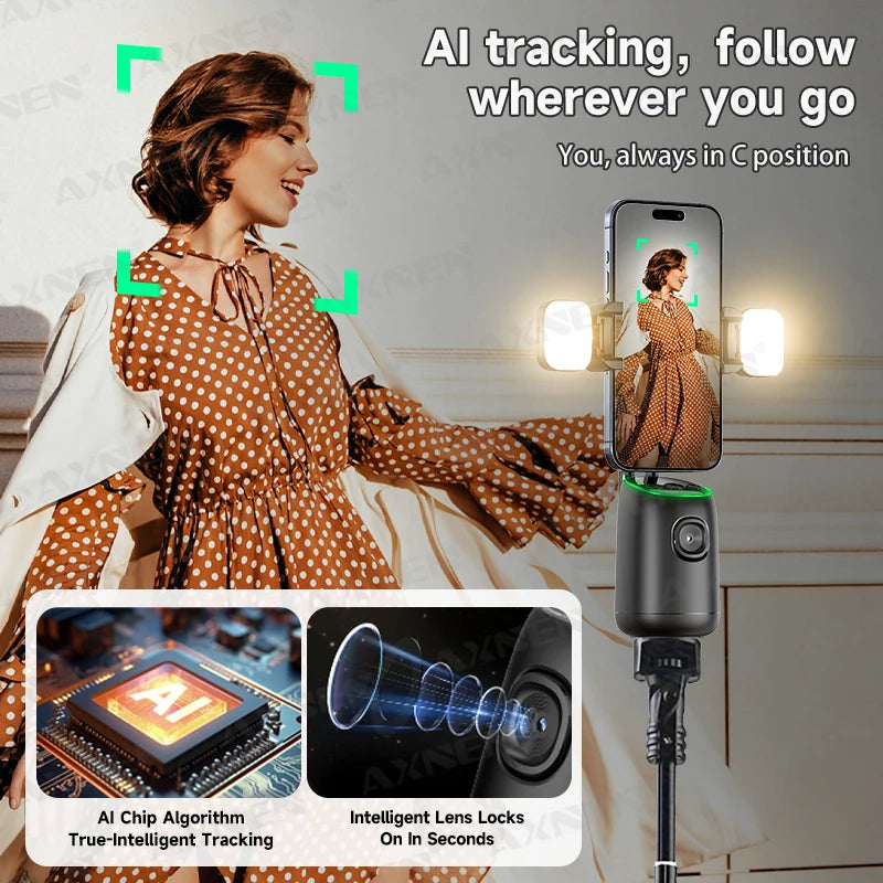 Stabilisateur AI Bluetooth P05 – Trépied Selfie Professionnel pour Smartphone