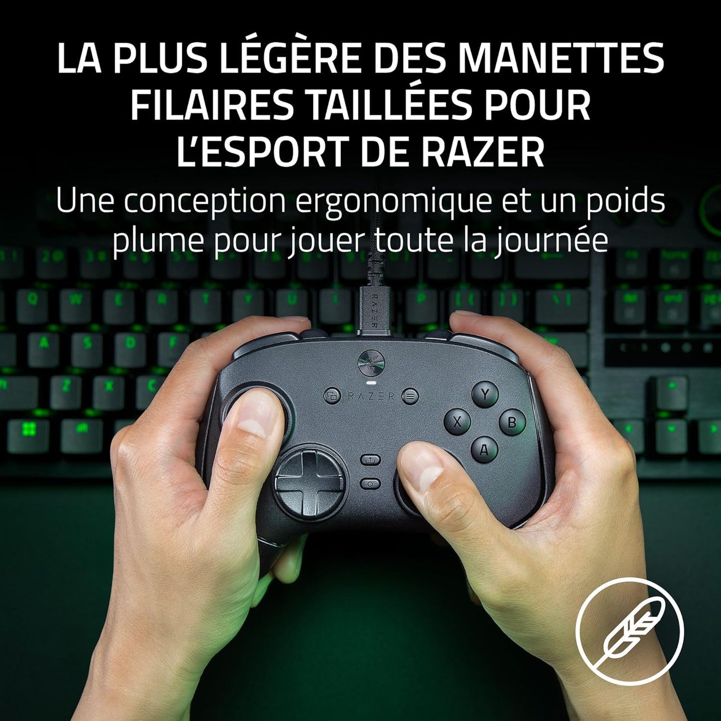 Wolverine V3 Tournament Edition 8K PC - Manette ​​Esport Filaire Pour PC (8K Hz Hyperpolling, Sticks TMR Avec Capuchons Interchangeables, 4 Boutons Arrière 2 Poussoirs ​(Prise Griffe)​) Noir