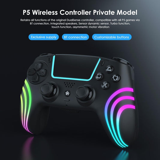 Manette Sans Fil Pour PS5, Controller Pour PS5, Avec Joystick Hall, Prise Audio, Vibration, Pavé Tactile, Six Axes, Manette Pour Ps5/Slim/Pro/Pc