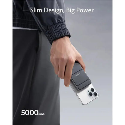 622 Magnetic Battery (Maggo), 5,000Mah Foldable Magnetic Wireless Portable Charger with Stand and USB-C Port, Magsafe