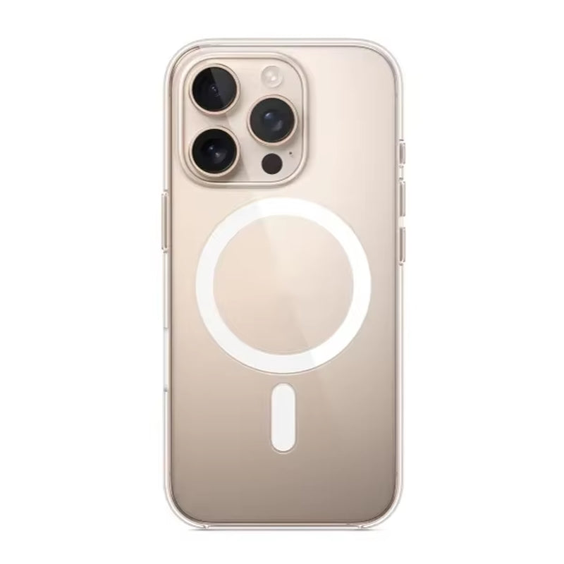 For Magsafe Original Transparent Phone Case for Iphone 17 16 15 14 13 12 Pro Max plus Wireless Charging Animation PC Phone Cover