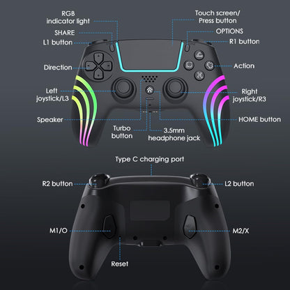 Manette Sans Fil Pour PS5, Controller Pour PS5, Avec Joystick Hall, Prise Audio, Vibration, Pavé Tactile, Six Axes, Manette Pour Ps5/Slim/Pro/Pc
