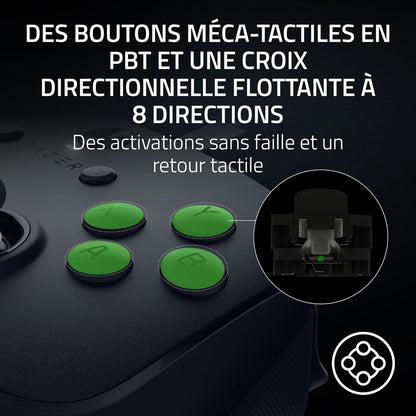 Wolverine V3 Tournament Edition 8K PC - Manette ​​Esport Filaire Pour PC (8K Hz Hyperpolling, Sticks TMR Avec Capuchons Interchangeables, 4 Boutons Arrière 2 Poussoirs ​(Prise Griffe)​) Noir