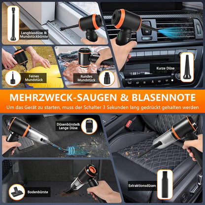 Aspirateur À Main Sans Fil 4 En 1 - 20 000 Pa - Avec Moteur Sans Balais - 3 Vitesses - Pour Voiture, Cuisine, Bureau, Maison, Poils D'Animaux, Canapé, Claviers