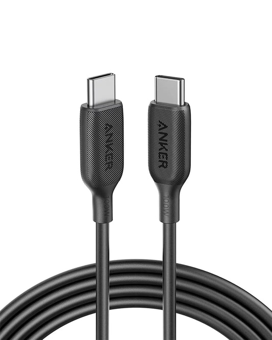 Powerline III USB-C to USB-C 2.0 Charging Cable, 100 W Type-C Cable 2.0, Lightning Fast Charging with PD, for Macbook Pro