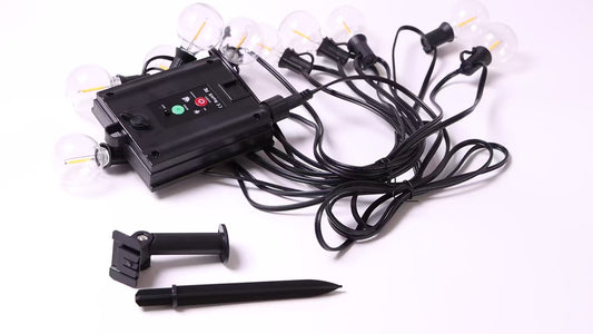 Guirlande Lumineuse Solaire 7/10M 11/21 LED G40 Extérieur - Alimentation Solaire et USB - Étanche - Boules Incassables